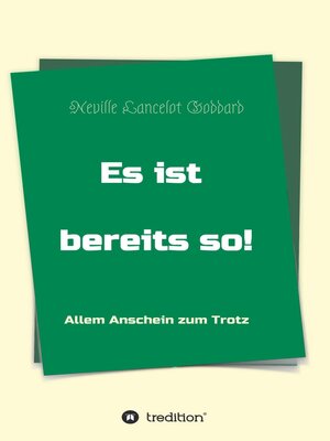 cover image of Es ist bereits so!